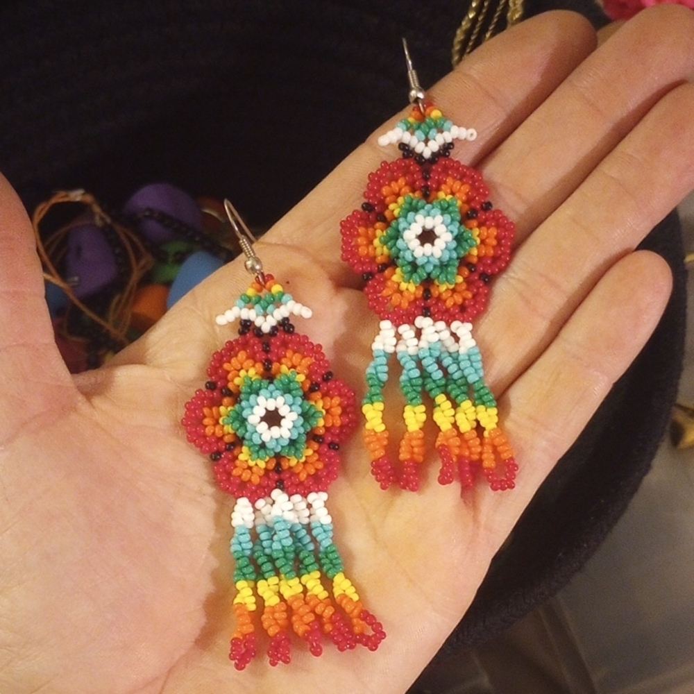 Handcrafted Multicolor Beaded Earrings